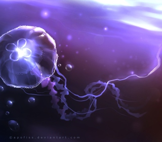Underwater Jellyfish - Obrázkek zdarma pro iPad