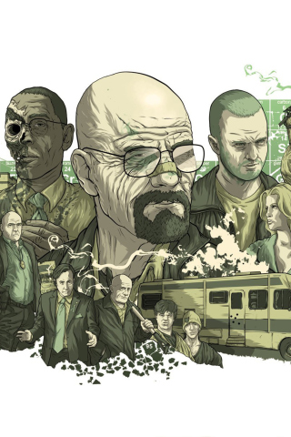 Fondo de pantalla Breaking Bad Illustration 320x480