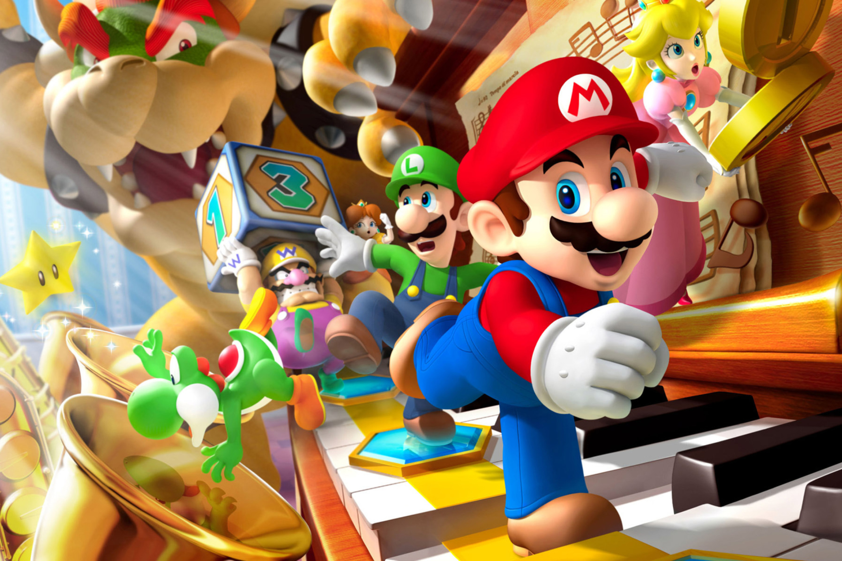 Das Mario Party - Super Mario Wallpaper 2880x1920