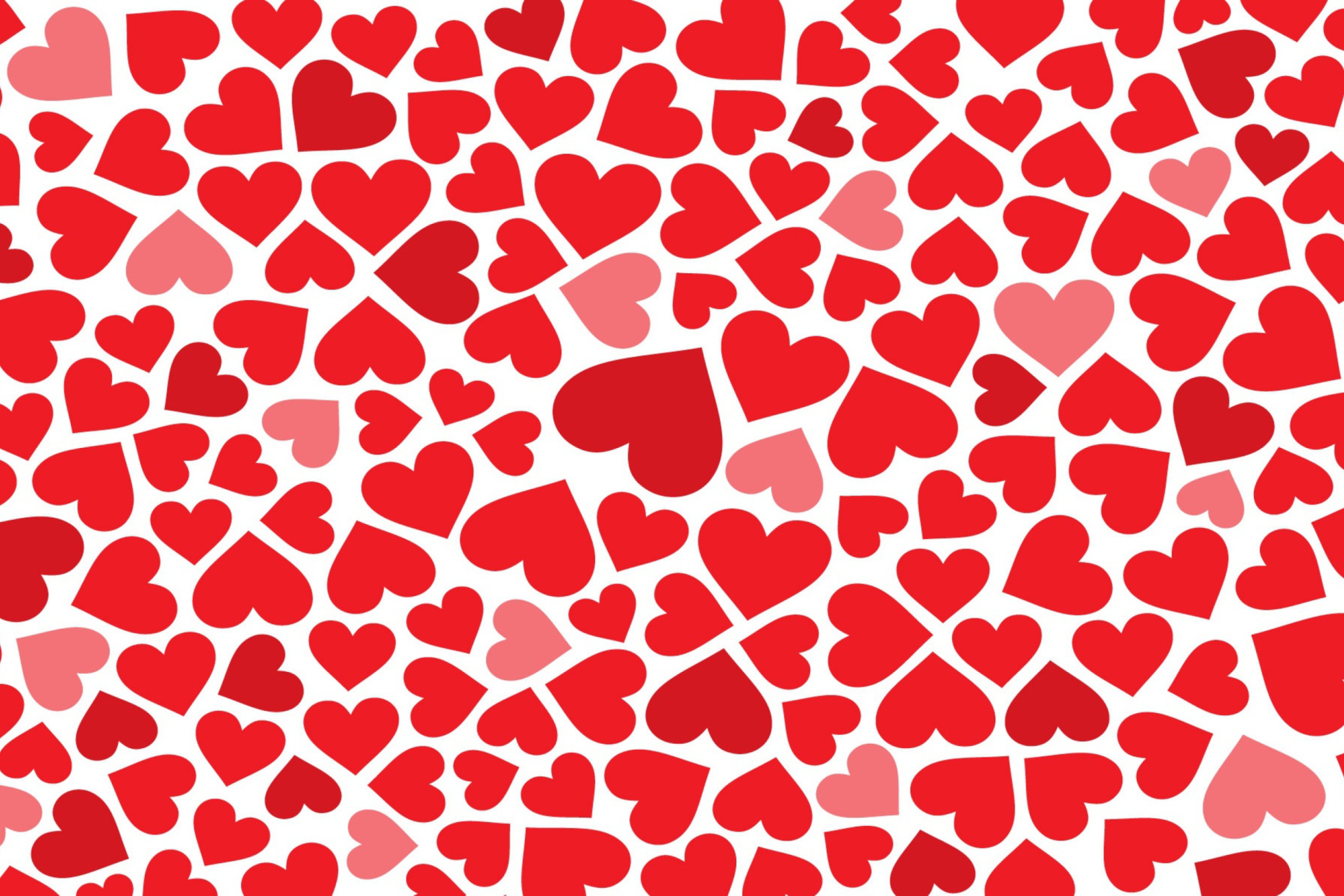 Das Red Hearts Wallpaper 2880x1920