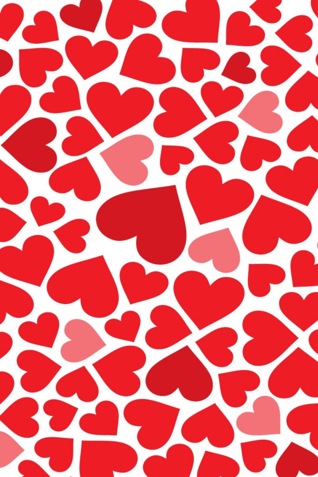 Обои Red Hearts 640x960