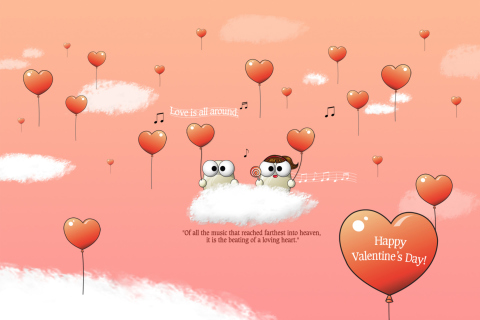 Screenshot №1 pro téma Saint Valentines Day Music 480x320