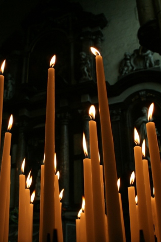 Burning Candles wallpaper 320x480