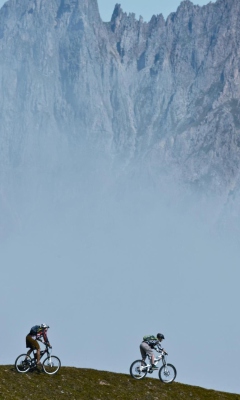 Bicycle Riding In Alps Mountains screenshot #1 240x400