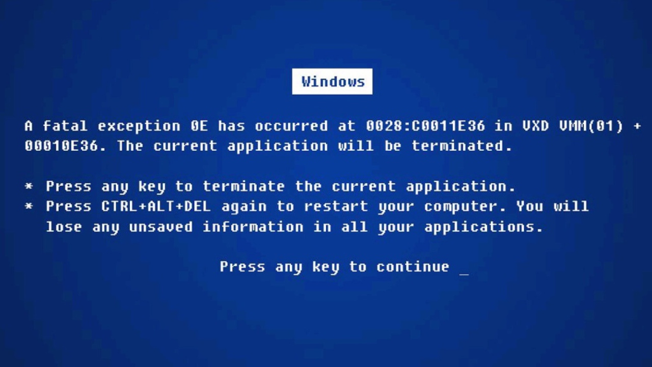 Screenshot №1 pro téma Windows Error 1280x720