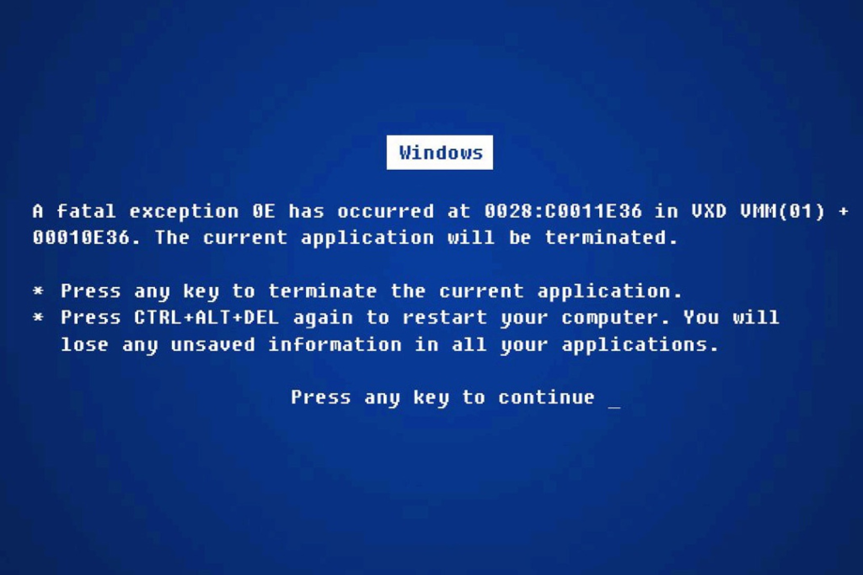 Fondo de pantalla Windows Error 2880x1920