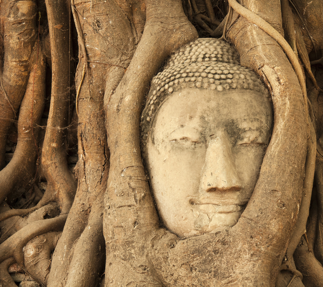 Fondo de pantalla Wooden Buddha In Thailand 1080x960