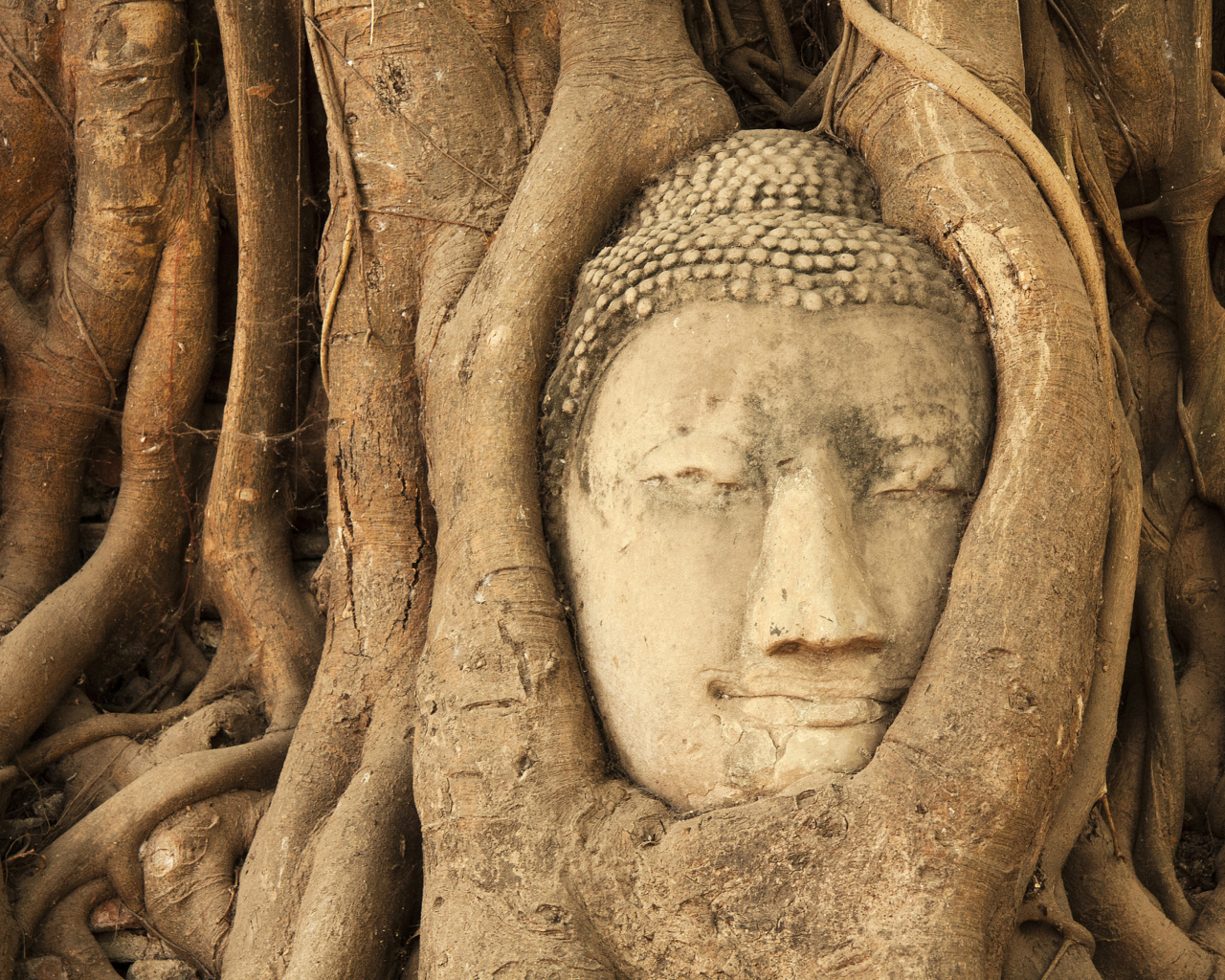 Screenshot №1 pro téma Wooden Buddha In Thailand 1280x1024