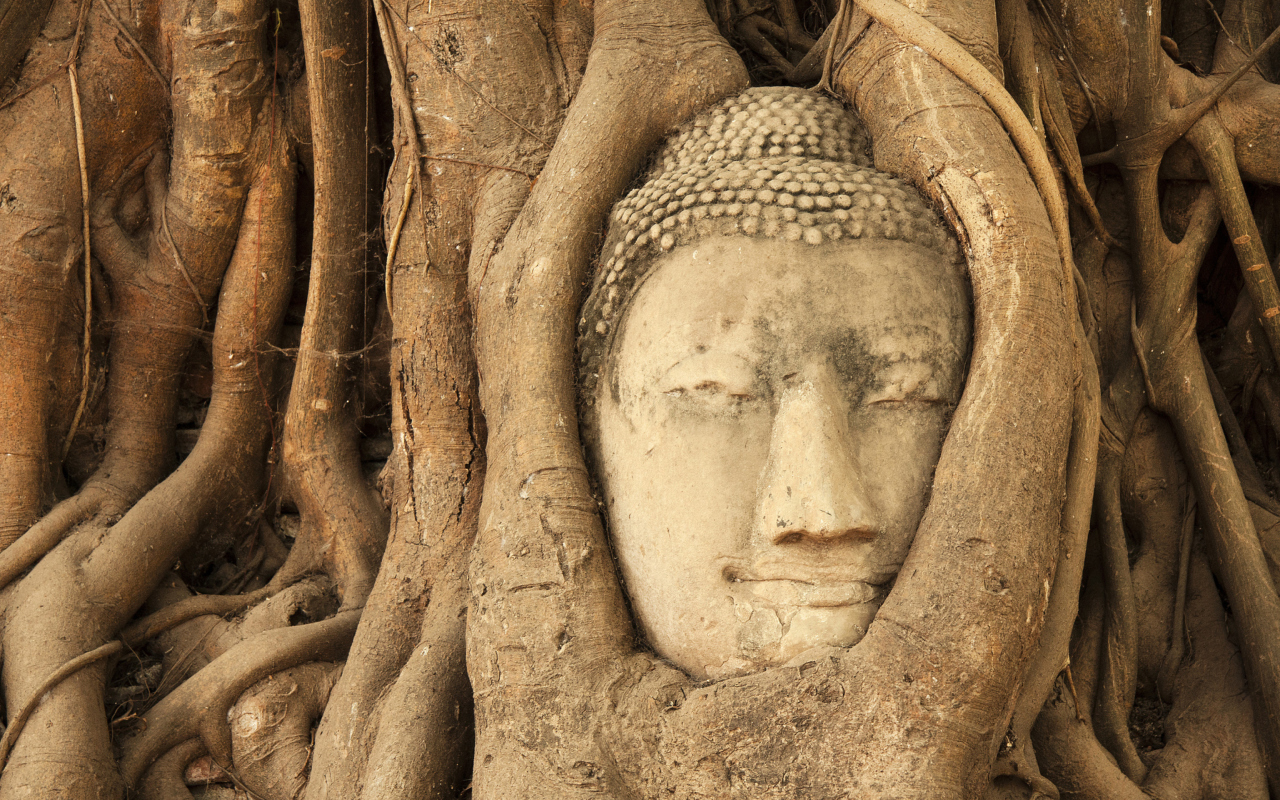 Обои Wooden Buddha In Thailand 1280x800