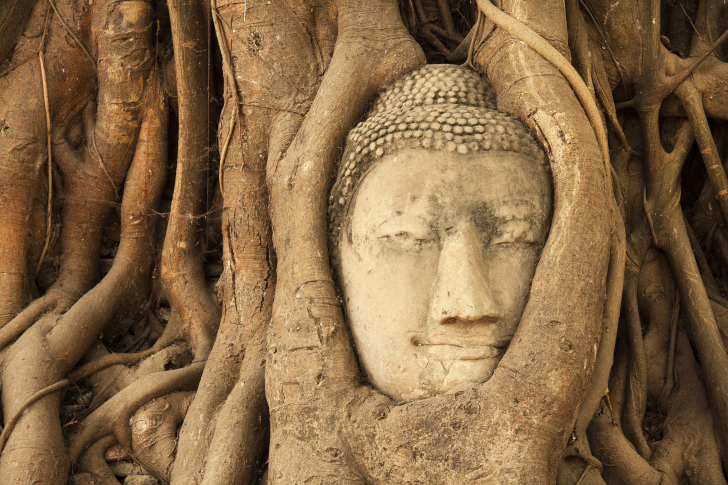 Sfondi Wooden Buddha In Thailand