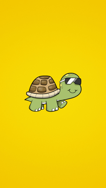 Das Turtle In Sunglasses Wallpaper 360x640