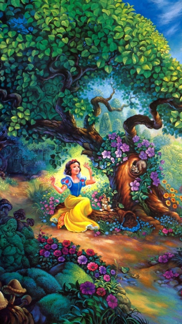 Das Snow White In Magical Forest Wallpaper 360x640
