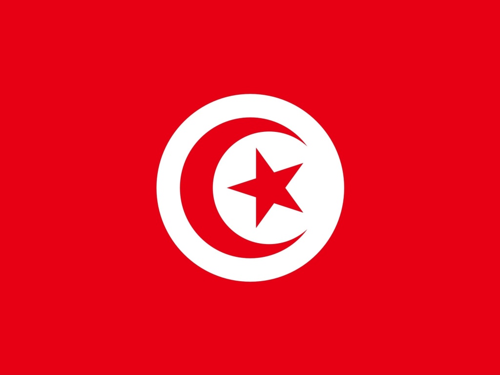 Das Flag of Tunisia Wallpaper 1024x768