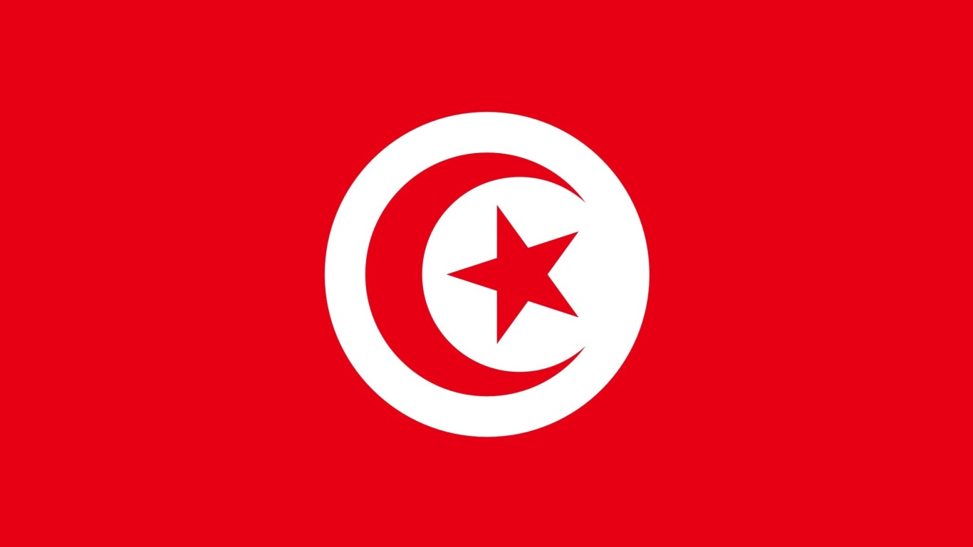 Sfondi Flag of Tunisia 1366x768