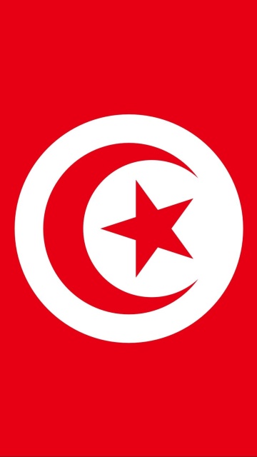Fondo de pantalla Flag of Tunisia 360x640