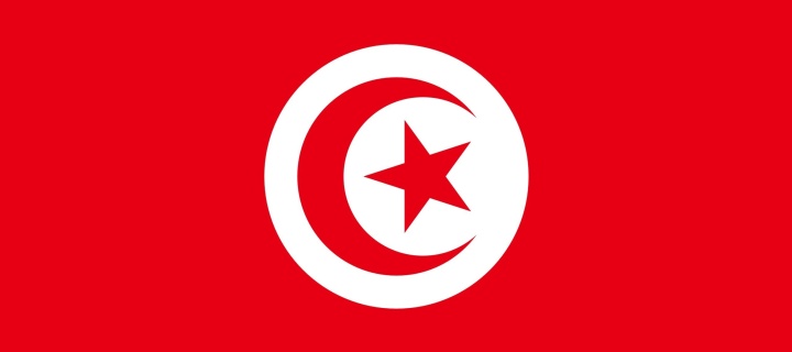 Das Flag of Tunisia Wallpaper 720x320