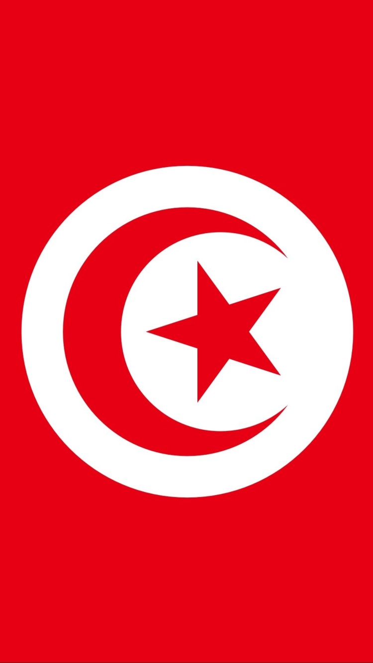 Flag of Tunisia wallpaper 750x1334