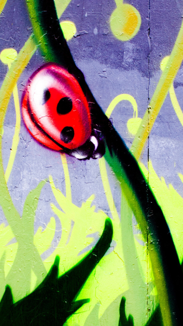 Fondo de pantalla Ladybug Painting 360x640