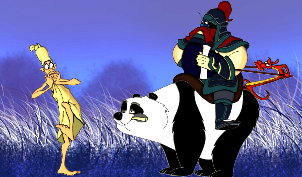 Обои Mulan Cartoon 1024x600