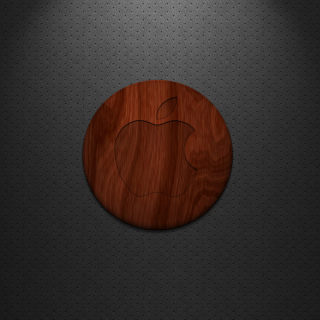 Kostenloses Wooden Apple Logo Wallpaper für iPad mini 2