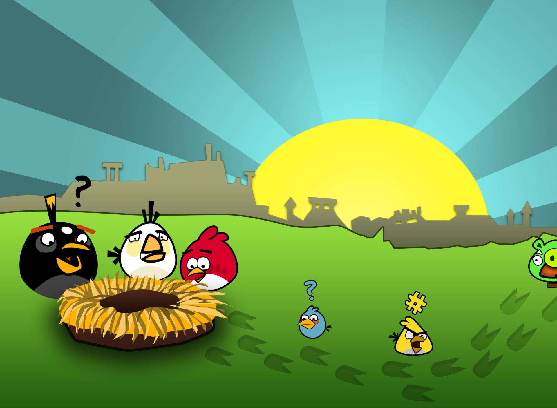 Das Angry Birds Game Wallpaper 1920x1408