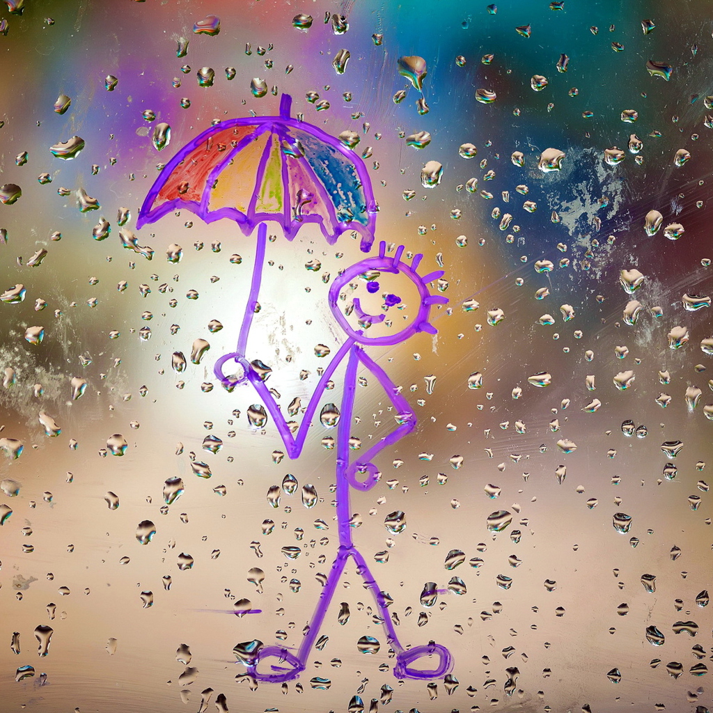 Happy Rain wallpaper 1024x1024