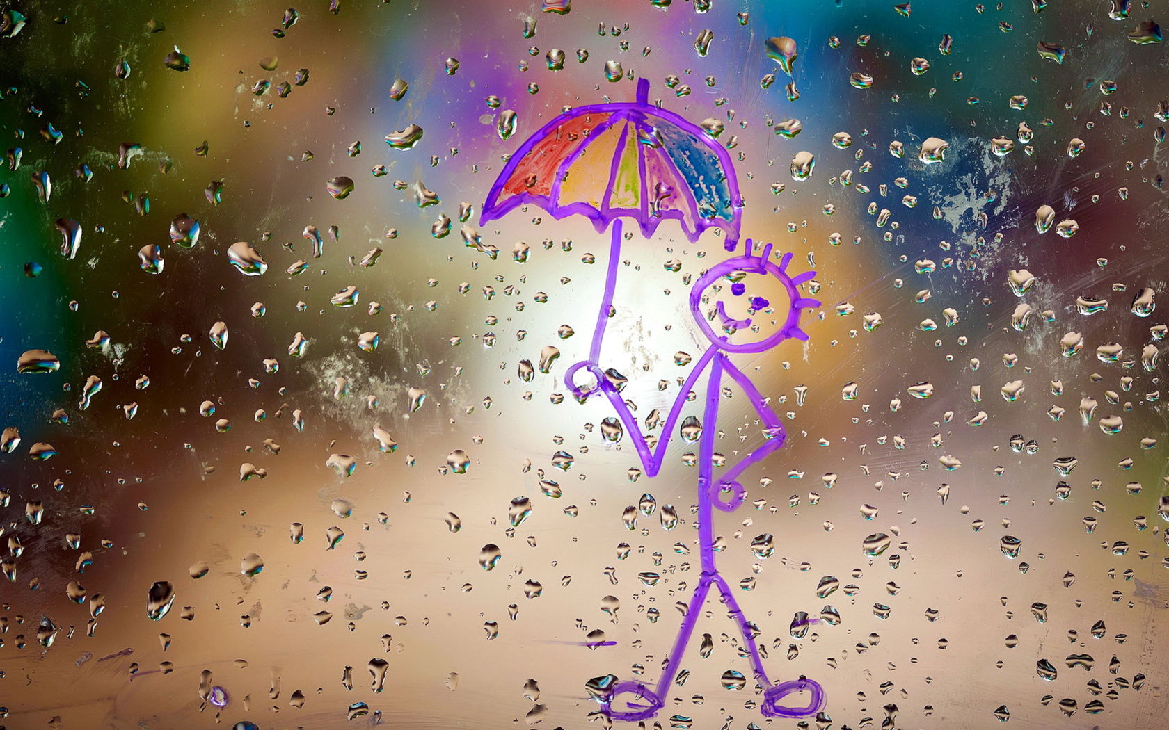 Das Happy Rain Wallpaper 1680x1050