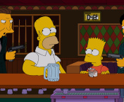 Обои The Simpsons in Bar 176x144