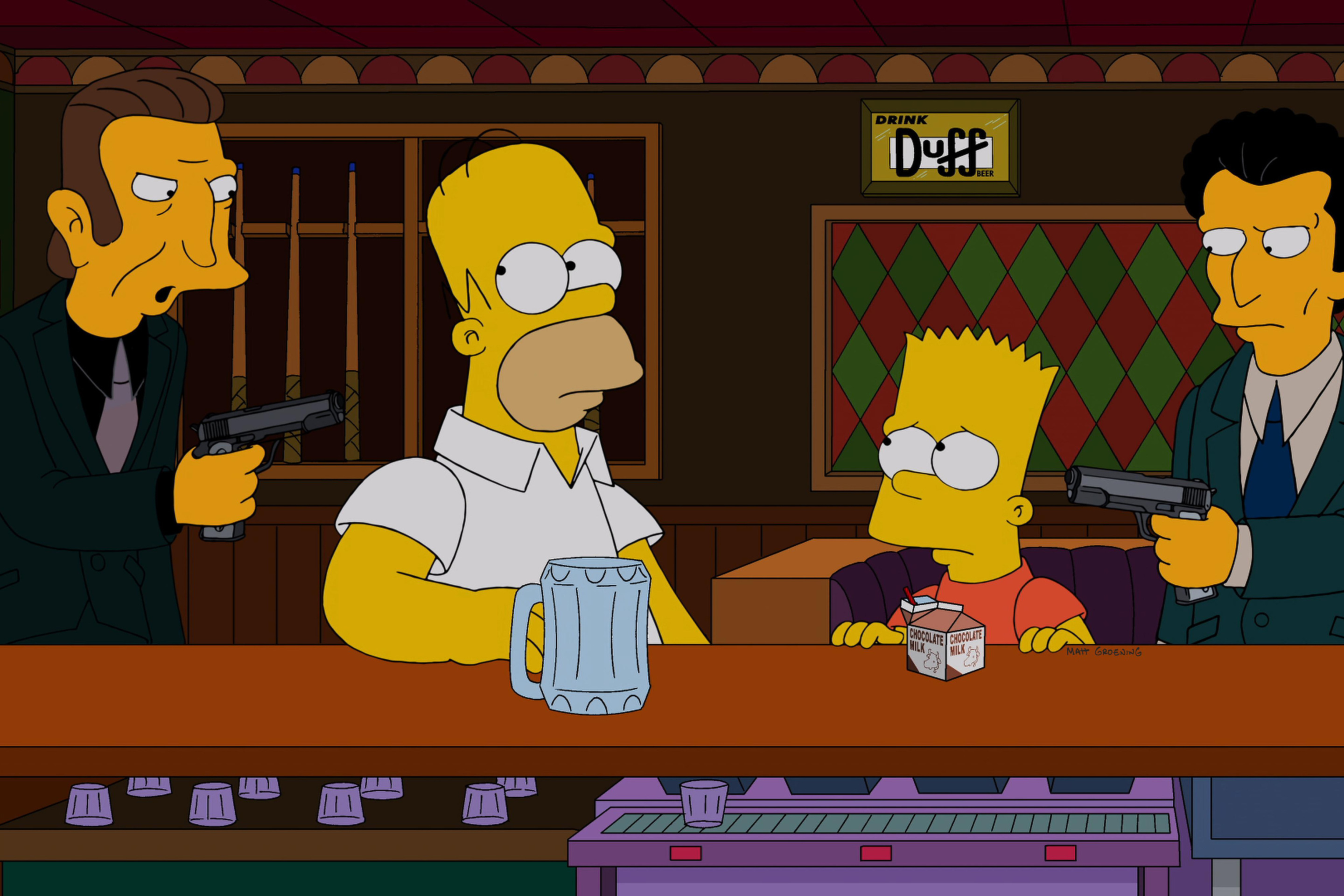 Fondo de pantalla The Simpsons in Bar 2880x1920