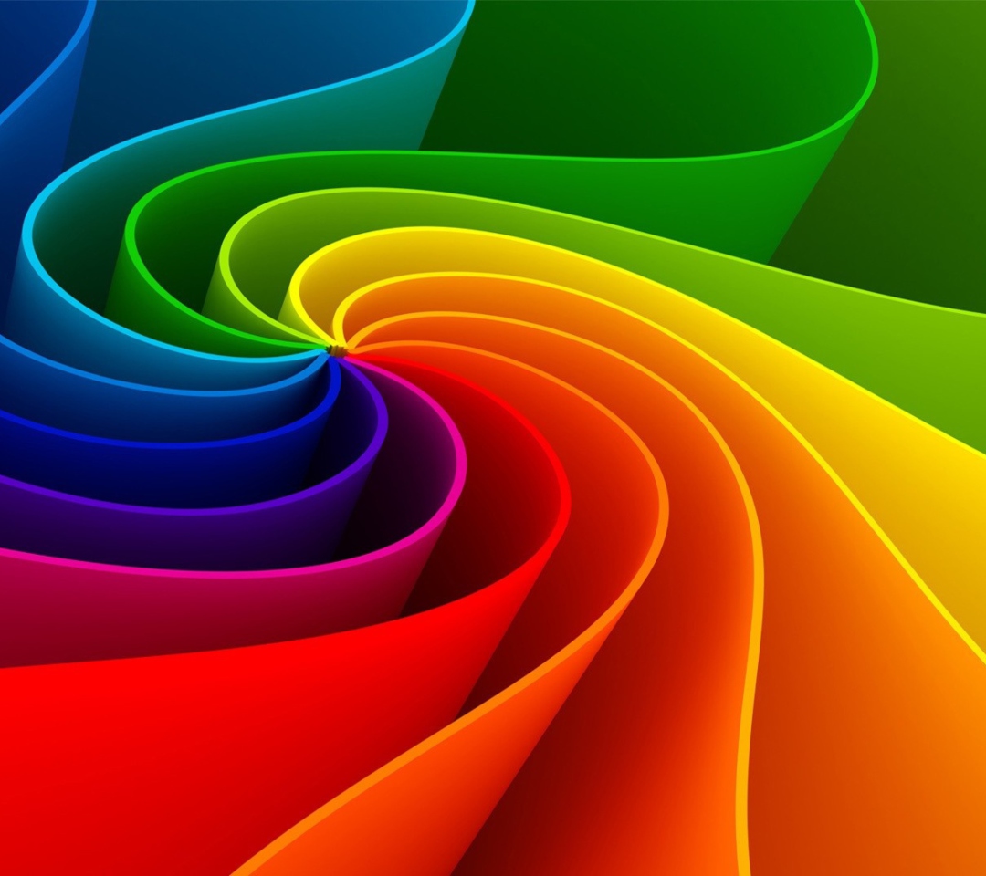 Das Swirling Rainbow Wallpaper 1080x960