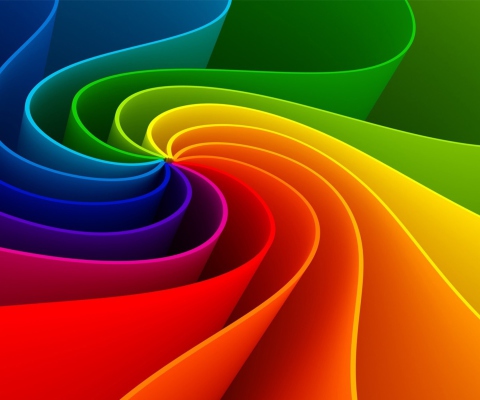 Screenshot №1 pro téma Swirling Rainbow 480x400