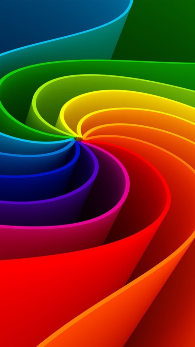 Обои Swirling Rainbow 640x1136