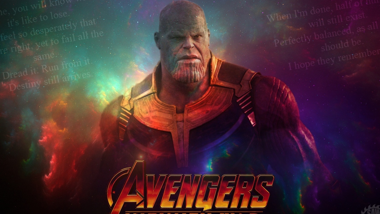 Fondo de pantalla Avengers Infinity War Thanos 1600x900
