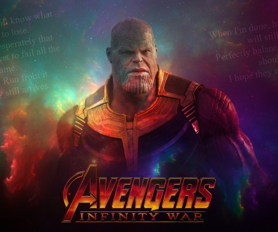Fondo de pantalla Avengers Infinity War Thanos 960x800