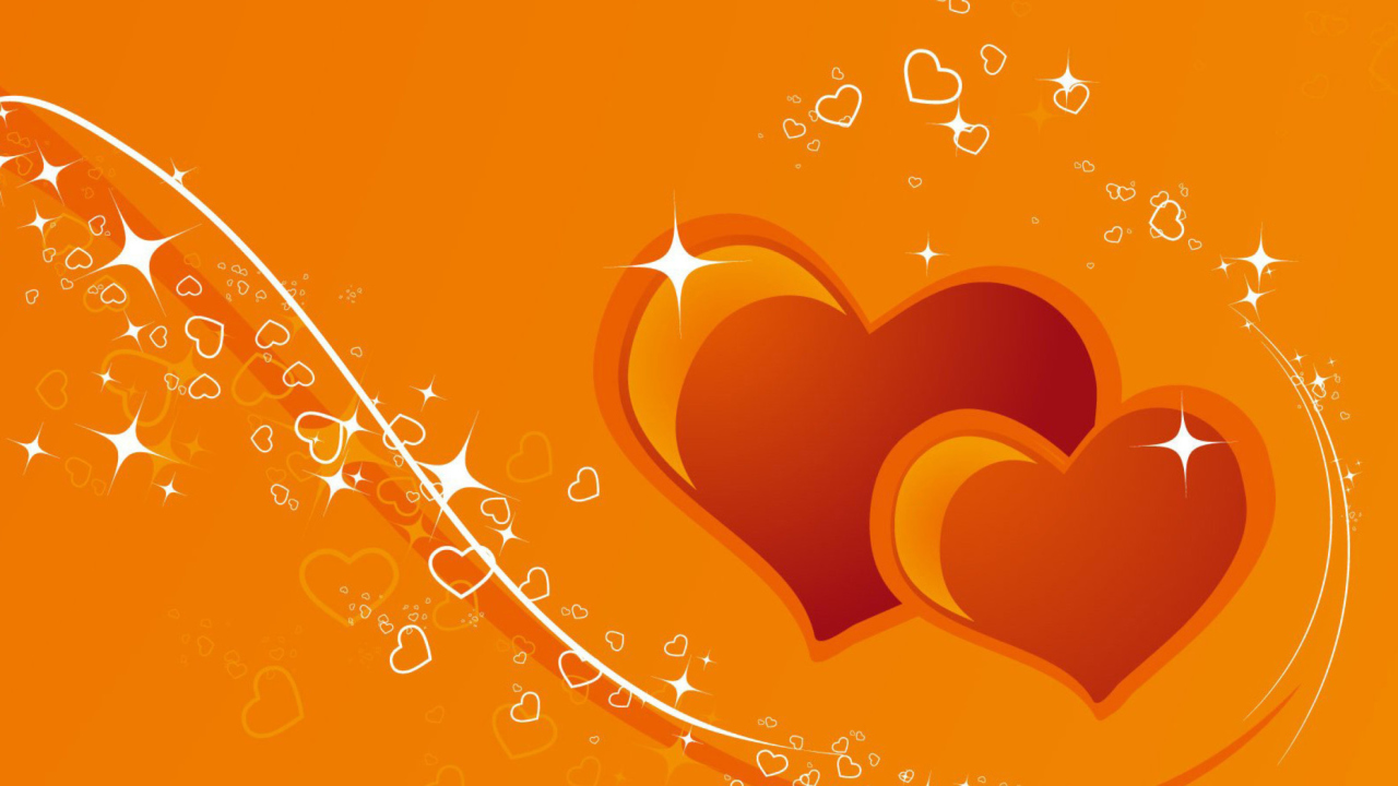 Screenshot №1 pro téma Orange Hearts 1280x720