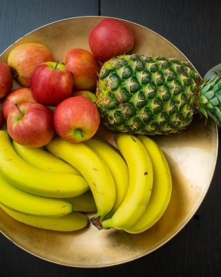 Fruits, pineapple, banana, apples papel de parede para celular para Nokia C5-05