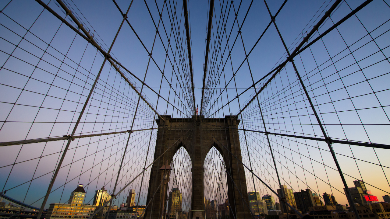 Fondo de pantalla New York, Brooklyn Bridge 1280x720