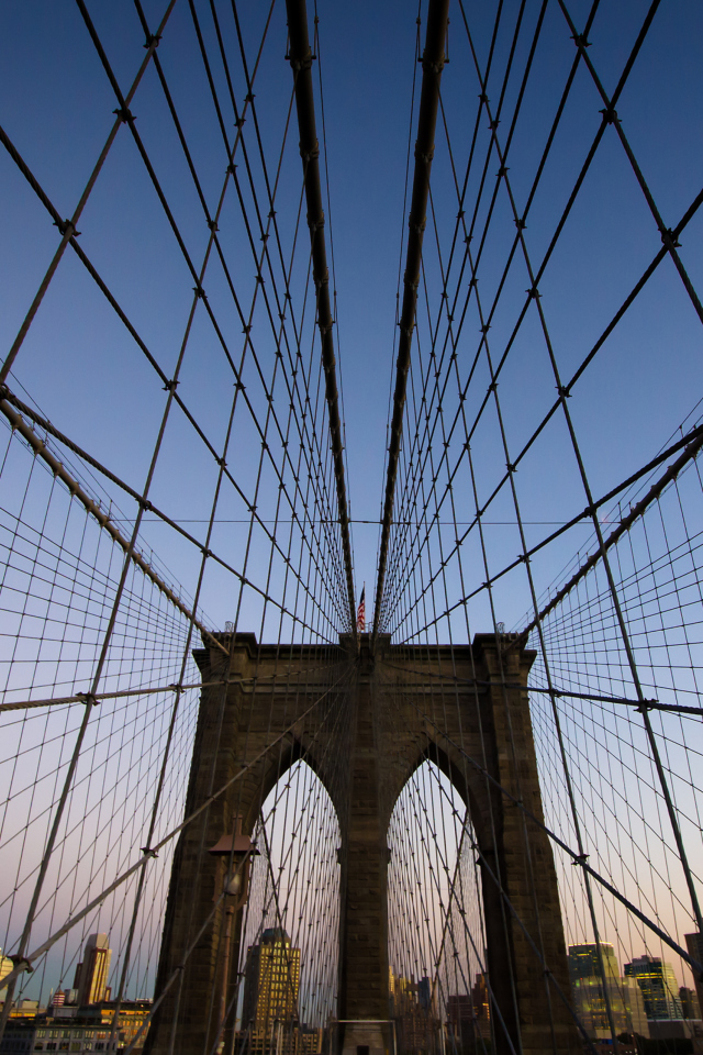 Обои New York, Brooklyn Bridge 640x960