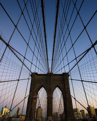 New York, Brooklyn Bridge - Obrázkek zdarma pro 132x176