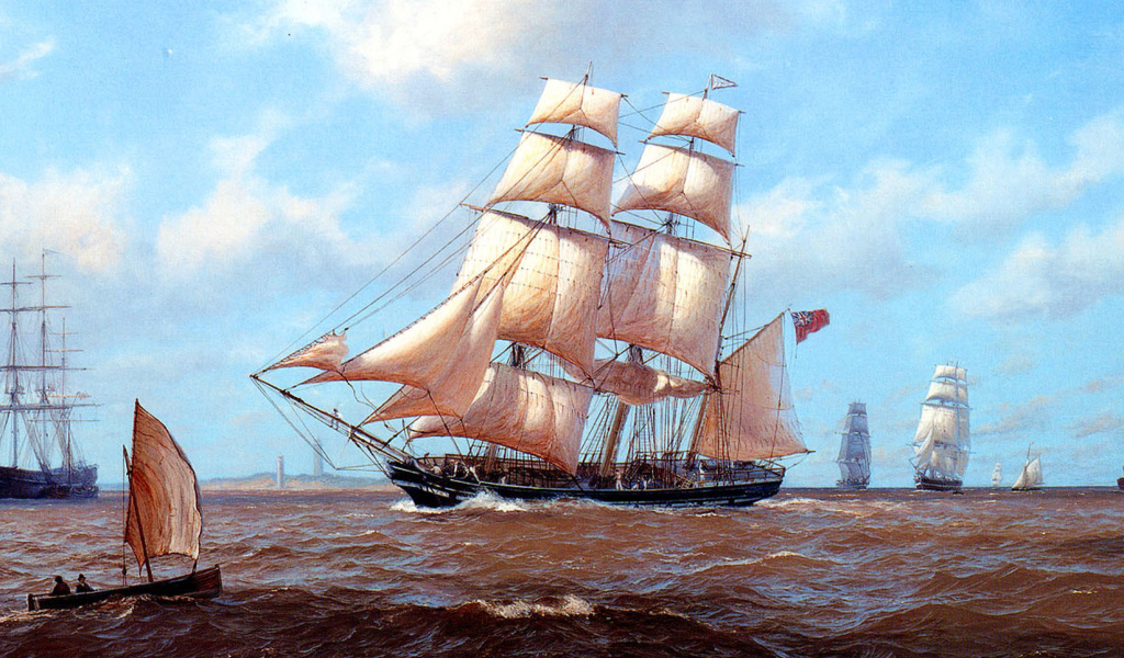 Fondo de pantalla John Steven Dews Marine Painting 1024x600