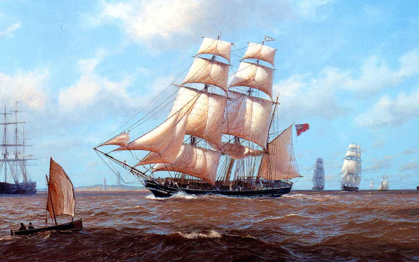 Обои John Steven Dews Marine Painting 1440x900
