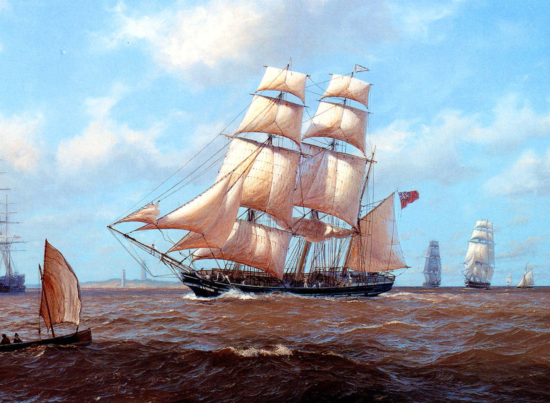 John Steven Dews Marine Painting wallpaper 1920x1408