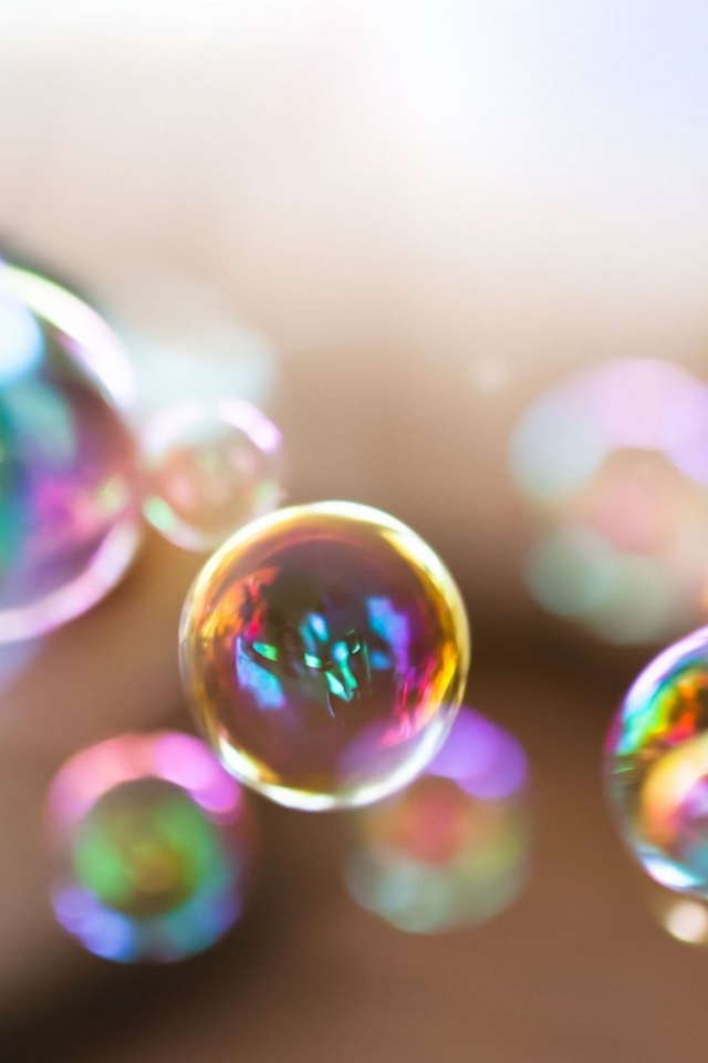 Colorful Bubbles wallpaper 640x960