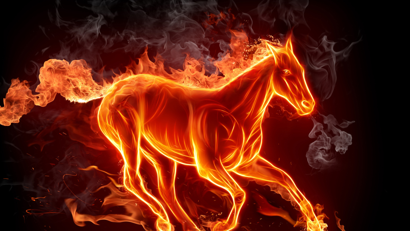 Screenshot №1 pro téma Fire Horse 1366x768