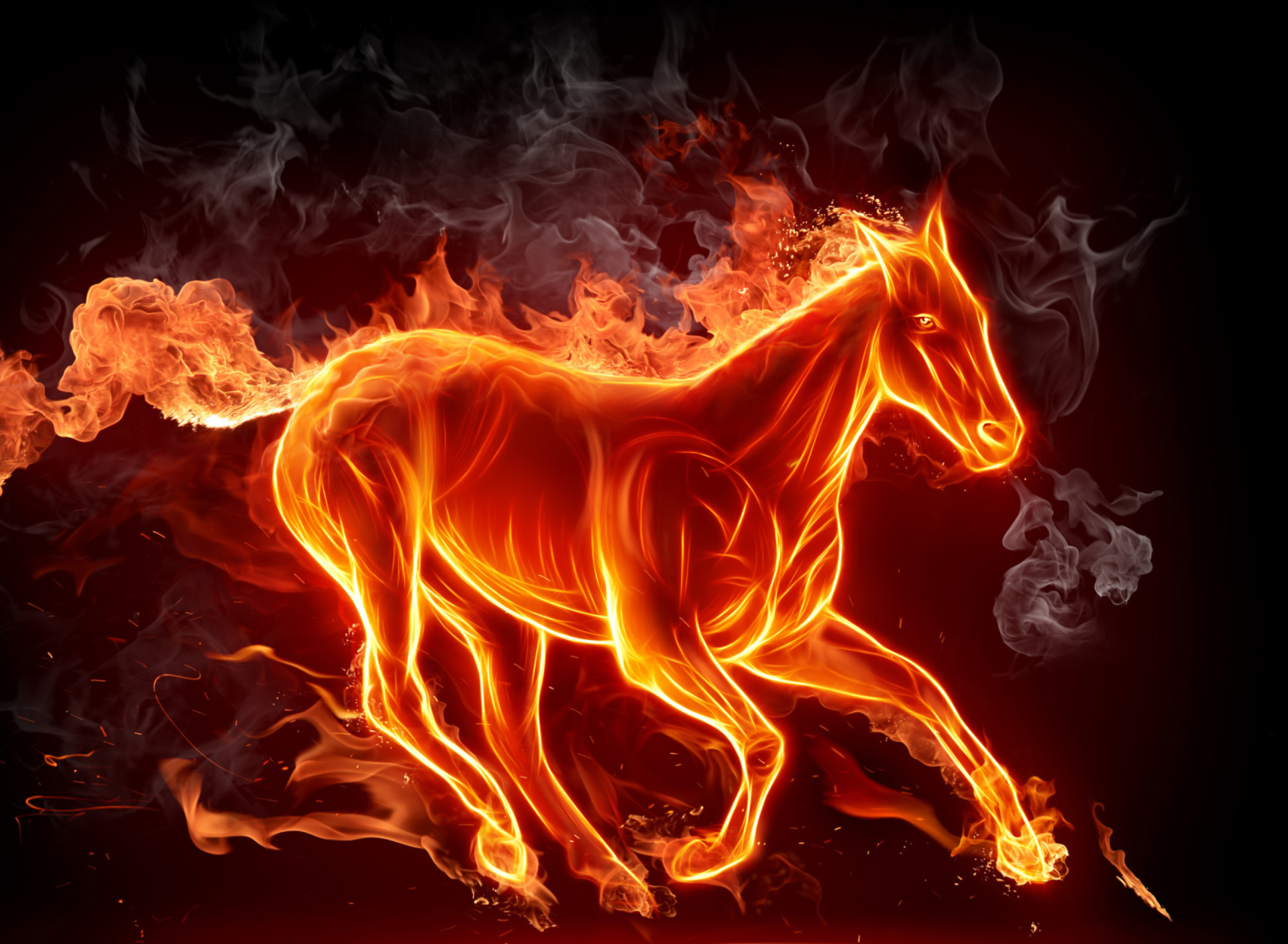 Fondo de pantalla Fire Horse 1920x1408