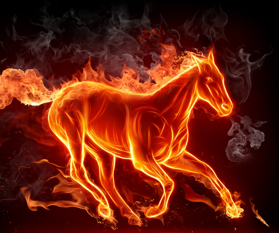 Fire Horse wallpaper 960x800