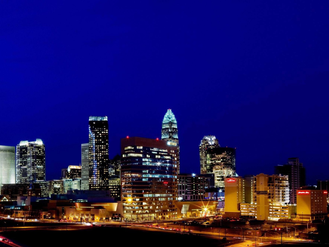 Screenshot №1 pro téma Charlotte Skyline in North Carolina 1152x864