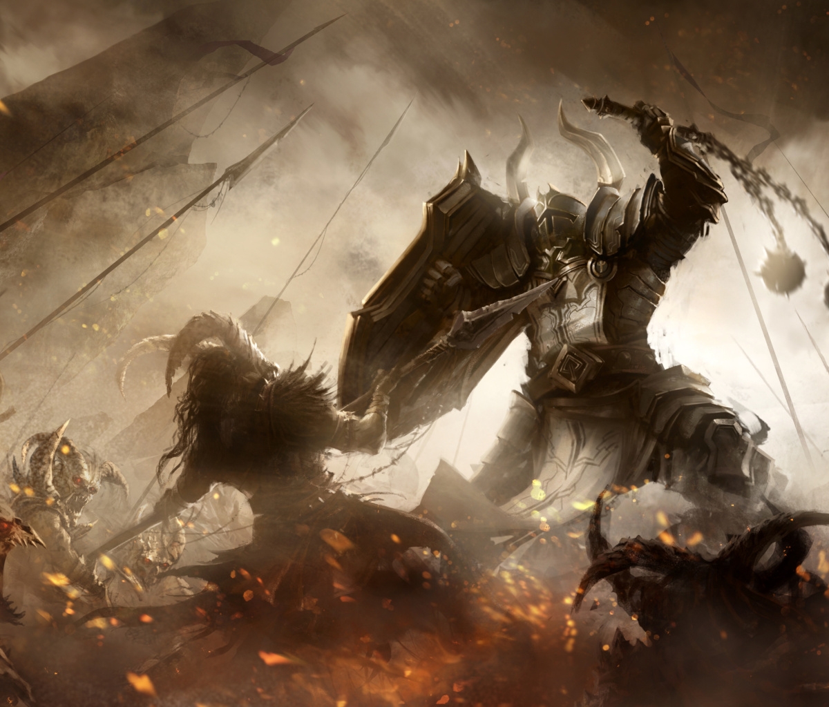 Fondo de pantalla Diablo III battle of knights 1200x1024