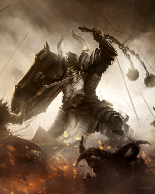Kostenloses Diablo III battle of knights Wallpaper für Nokia C5-05