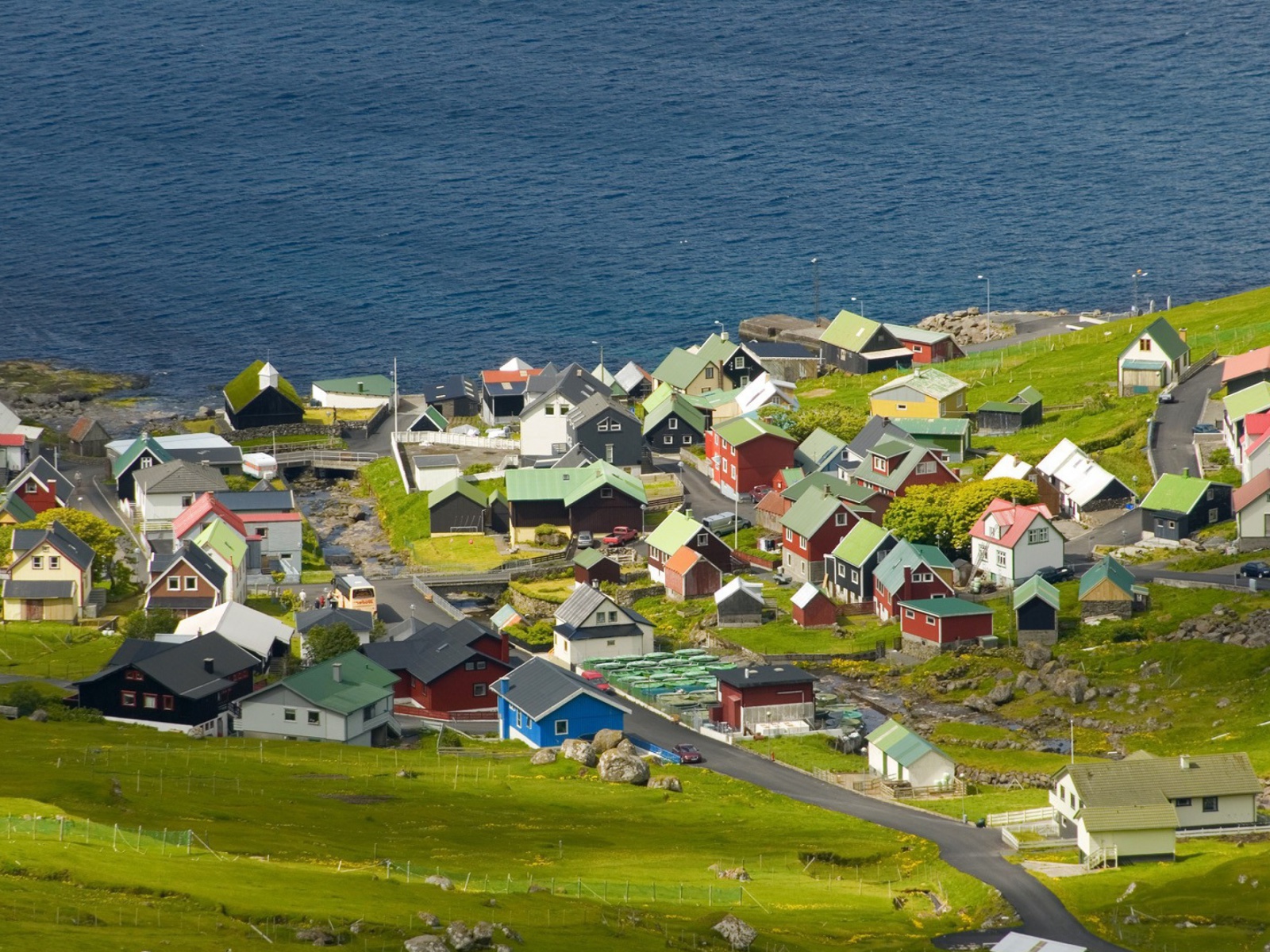 Sfondi Funningsfjordur Faroe Islands 1600x1200